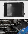 Heavy Duty Fuse Box Cover Compatible With Gmc Sierra Chevy Silverado 1500 2500 Hd 3500 Hd 2014 Through 2019 Replaces Oem 23174030 seen from above in engine compartment.