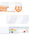 40 Pack Self Adhesive Nameplate Pockets for Desks, Clear 18.9 x 4.7 Inch Outer Pocket Size, Thick 7 Mil, Fits 18 x 4 Inch Nameplates