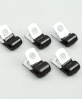 Half Inch Vinyl Dipped Cable Clamps Pack Of 20 Zinc Plated Steel With Rubber Coated Finish For Wiring And Tubes Surface Mount Holes