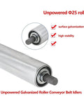 Built Tough Heavy Duty Gravity Rollers For Industrial Conveyor Belts 50mm Diameter Steel Drum with smooth bearing for stability.