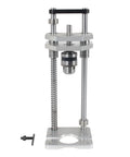 300mm Stroke Drill Press Stand With 6061 Aluminum Alloy Vertical Drill Guide Heavy Duty Precision Drill Holder shown upright
