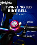 Light Up Unicorn Pink Kids Bike Bell For Girls With Flashing Multicolor Lights That Flash With Every Press For A Totally Fun Loud Ring And Cute Accessory For Bicycles on handlebar