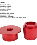 Top Shelf 2 Piece Front Crankshaft Cover Alignment Tool Steel Red Oem 2357900, two red steel parts for BMW B38 engine alignment.