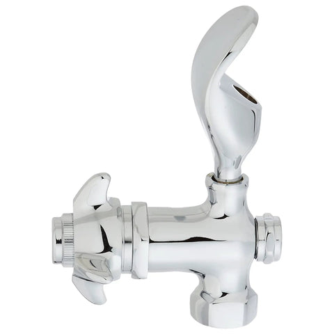 Heavy Duty 1/2 Inch Industrial Water Faucet Fountain Bubbler chrome tap with quarter turn cartridge for easy hookup.