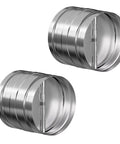 Upgraded 4 Inch Duct Damper Backdraft Damper One Way Airflow Backflow Preventer For Dryer Vent Hose 2 Pack With Thick 0.6mm Flaps