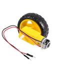 DC Gearbox Motor 3 To 6V With One To Forty Eight Gear Ratio Dual Shaft Small Electric Motor With Wheel Kit visible