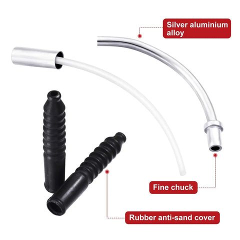 V Type Bike Brake Noodles Set With 3 Front 90 Degree Noodles And 3 Rear 110 Degree Noodles Plus 6 Rubber Boots Cable Guide Tubes