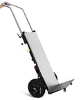 Heavy Duty Electric Dolly For Stairs With 881 Lbs Capacity, Foldable Motorized Hand Truck with sturdy wheels and handle for easy maneuvering.