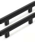 Two Ten Pack 3 Inch 76mm Hole Centers Matte Black Solid Zinc Alloy Cabinet Handles And Drawer Pulls Built Tough For Modern Kitchen Bathroom Cupboard Dresser And Closet