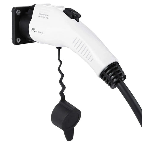 Heavy Duty EV Charger Nozzle Holster Dock for J1772 EV Coupler Connector Wall Mount Organizer for Your Garage, side view