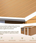 10x12 Ft Heavy Duty Metal Outdoor Storage Shed With Lockable Sliding Door Windows And Ventilation Weatherproof Garden Shed