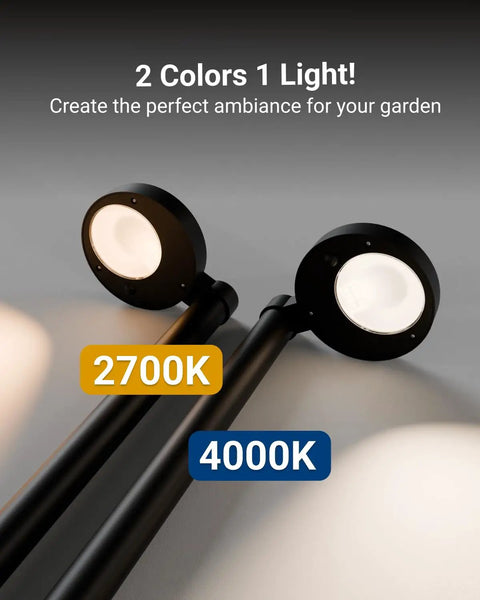 Two Watt Solar LED Pathway Light For Outdoor Walkways And Gardens 120 Lumen Lit Ambient Glow 2700K Soft White Dimmable
