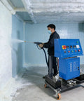 Top Tier Portable Polyurea And Polyurethane Spraying Machine For Efficient PU Foam Insulation Coating in use at a job site.