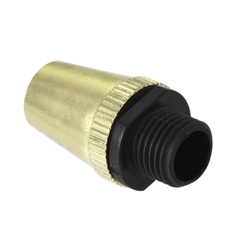 Gold Tone Metal Cable Glands Strain Relief Cord Connectors, 5 Pack, For Wiring, Fits Wires Up To 6.5mm, Easy Install, close-up view