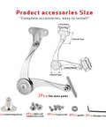 Diagram and components of heavy duty built to last soft close lid support hinges for lids and toy boxes with installation hardware.