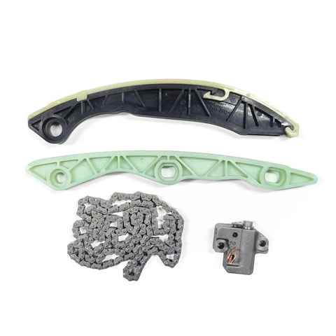 Get Your Ride Running Smooth With This Premium Timing Chain Kit Set Of 4 Perfect For Mitsubishi Lancer Evolution X Models Featuring The Powerful 4B11T Engine Built From High Strength Alloy To Last Longer Than OEM Parts. Timing chain kit with guides, chain, and tensioner