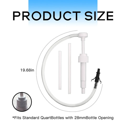 Heavy Duty Transmission Fluid Transfer Pump Kit Featuring Extended Clear Hose And Swivel Tip For Hassle Free Differential Gear Oil Change On Hot Rods Trucks And Marine Rigs Zero Sweat Design White, product size 19.68 inches.