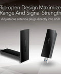 Nighthawk WiFi 6 USB 3.0 Adapter A7500 AX1800 Dual Band Gigabit Speed Up To 1.8Gbps with flip-open antenna design for Windows PCs