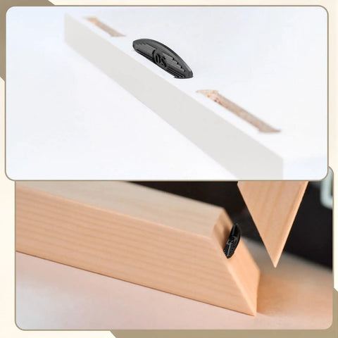 Set Of 160 Size 20 Black Plastic Biscuit Joiners With Self Clamping Gripping Plates in wood joinery application.
