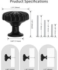 Matte Black Zinc Alloy Cabinet Knobs 10 Pack for Drawer Pulls on Dresser Kitchen and Bathroom Hardware Mengico Unique Design with Crisp Lines and Vintage Styling That Catches the Light for a High End Look