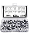 Totally DIY Friendly 165 Piece 25V SMD Aluminum Electrolytic Capacitor Kit With 10 Values From 10uF To 470uF For PCB Builds And Repairs