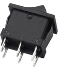 10 Pack DPDT Rocker Switch 6 Pin On On 2 Position Snap In Boat Rocker Switch For Electrical Projects AC 250V 6A And AC 125V 10A Dual Voltage Rating Black Durable Housing, black 6-pin switch