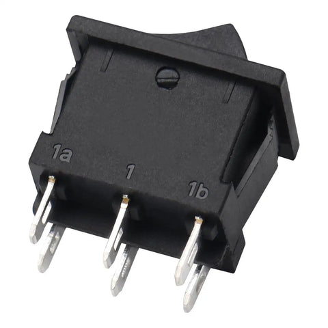 10 Pack DPDT Rocker Switch 6 Pin On On 2 Position Snap In Boat Rocker Switch For Electrical Projects AC 250V 6A And AC 125V 10A Dual Voltage Rating Black Durable Housing, black 6-pin switch