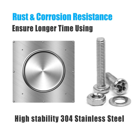 Close-up of Huge 900 Piece Stainless Steel Nuts And Bolts Set With Metric M3 M4 M5 M6 Screws and Flat Washers showcasing 304 steel.