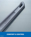 36 Inch Aluminum Pipe Wrench With Forged Wide Jaws And Lightweight I Beam Design, close-up of ergonomic handle detail.