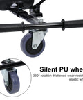 Silent PU wheel of Hoverboard Seat Attachment With Adjustable Straps Go Kart Conversion For Adults And Kids Fits 6.5 8 And 10 Inch Self Balancing Scooters Black Safe And Stable Ride For All Ages
