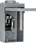 40 Amp Outdoor Load Center With Rainproof Cover and Top Entry Feeder Options, open view showing interior components