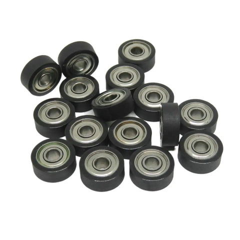 Polyurethane Coated Roller With 684ZZ Bearing 4x12x4mm PU Cover Furniture Guide Wheel 10 Piece Set