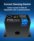 AC Current Sensing Relay For 0 To 30 Amps Normally Open Switch Output Current Monitoring Relay with adjustable potentiometer