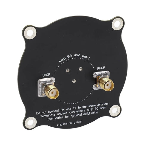 Back view of Beefy High Gain 5.8GHz Triple Feed Patch Antenna for FPV Drones 9.4dBi Directional Circularly Polarized Antenna