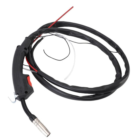 Durable MIG 130 Welding Torch Kit With 0.8 To 1.2 Mm Wire For Household Farm Shop Projects, ergonomic grip, black hose