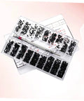 Heavy Duty Small Screw Assortment Kit Featuring 18 Miniature Flat Head Machine Screws Forged From Solid Carbon Steel Inside A Compact Carrying Case.