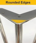 Close-up of Two Pack 30cm Metal Hairpin Legs For Sofa Table And Cabinet Stainless Steel Black Modern Design Replacement Feet 11.8 Inches