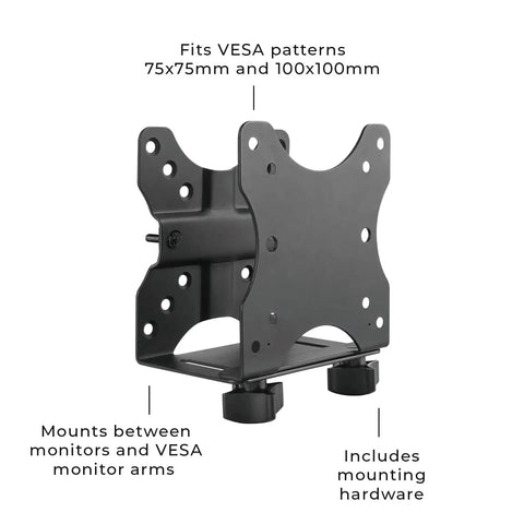 Thin Client Mount Bracket For Under Desk And VESA Arm Setups Securely Mount Mini PCs Like NUCs Mac Mini Chromebox Or Small CPUs