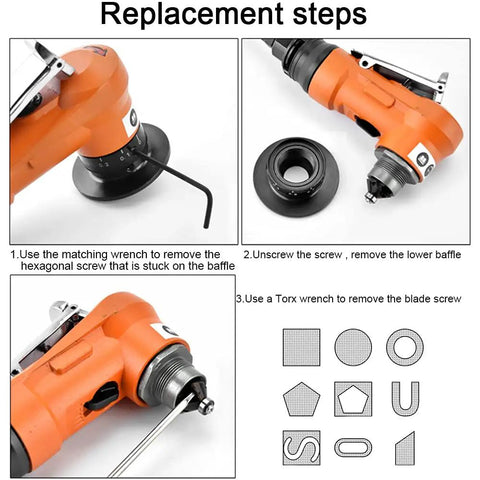 Bainuo Mini Portable Pneumatic Chamfering Machine For Metal Trimming And Deburring 45 Degree Arc Corner Tool with wrench and parts.