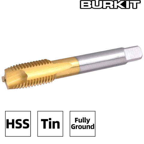 M14 X 2 Spiral Point Tap Pro Grade HSS Titanium Coated 14mm Cutting Diameter Right Hand Plug Threading Tap