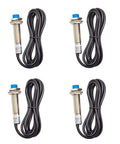 Inductive Proximity Sensor M12 4mm 3 Wire NPN Normally Open DC 6V To 36V Industrial Grade Switch 4 Pack with cables