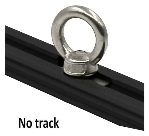 Heavy Duty Stainless Steel Eye Bolt Tie Down Anchor Kit with M8 eye bolt on black track