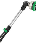 Heavy Duty Metal Garden Hose Wand With 16 Inch Aluminum Core 9 Spray Patterns 180 Degree Rotating Nozzle Thumb Flow Control