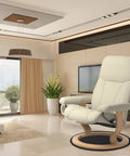 Modern living room with recliner on Round Rubber Floor Pad For Recliners, Non Slip Floor Protector Mat, Black, Pack Of 1.