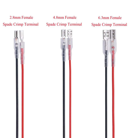 60 Piece Spade Crimp Terminal Kit With 2.8mm 4.8mm And 6.3mm Female Connectors Insulated Sleeves Quick Splice Assortment