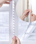 Applying Transparent Silicone Door Seal Strip Self Adhesive Weather Stripping For Doors And Windows Draft Stopper And Soundproof Gap Filler