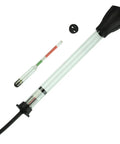 Must Have Temperature Correcting Battery Hydrometer Auto And Marine Battery Test Tool With Calibrated Temperature And Float Readings Glass Tube Black Finish Model 00231 Kit, showing glass tube and float components.