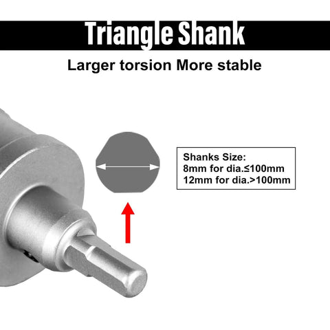 SALI 7/8 in TCT hole saw kit with triangle shank and titanium-plated pilot bit for metal