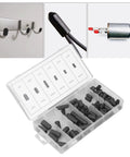 80Pcs Vacuum Cap Rubber Plug Kit For Carburetor Manifold Leakage Proof with organized sizes in a transparent box