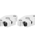 SHF10 Aluminum Linear Motion Rod Rail Clamp Guide Support Pair For 10mm Shaft Fits CNC And DIY Maker Projects, silver